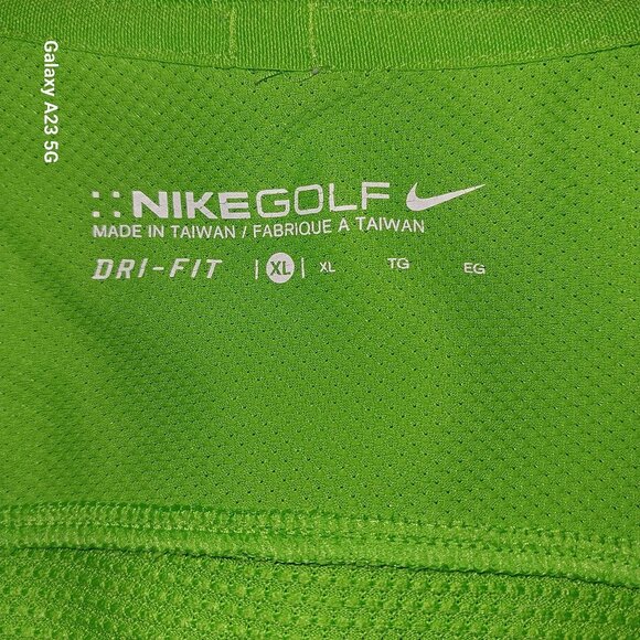 Nike Golf Green Dri-FIT Polo Shirt XL Mens Short Sleeve Performance Wear - Picture 3 of 6